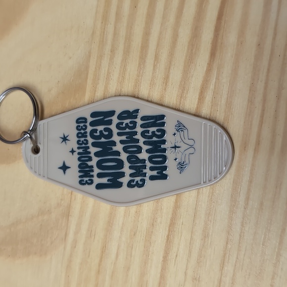 Hand Crafted Other - Empowered women empower women light brown key chain